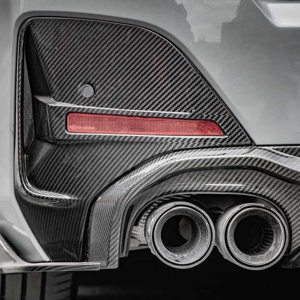 SOOQOO BMW 4-Series / i4 G26 Carbon Fiber Rear Bumper Trim