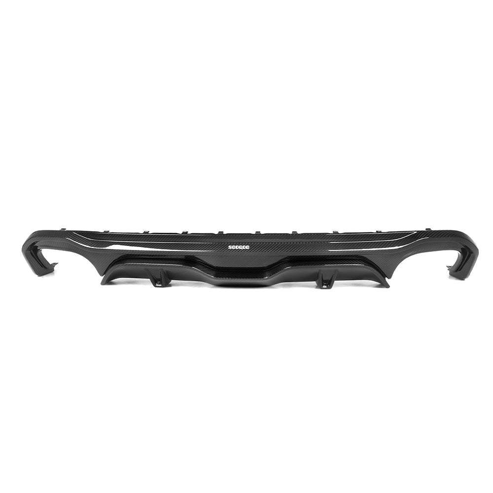 Single Sided Rear Diffuser SOOQOO BMW 4-Series G26 Carbon Fiber Single Tip Rear Diffuser – CarGym