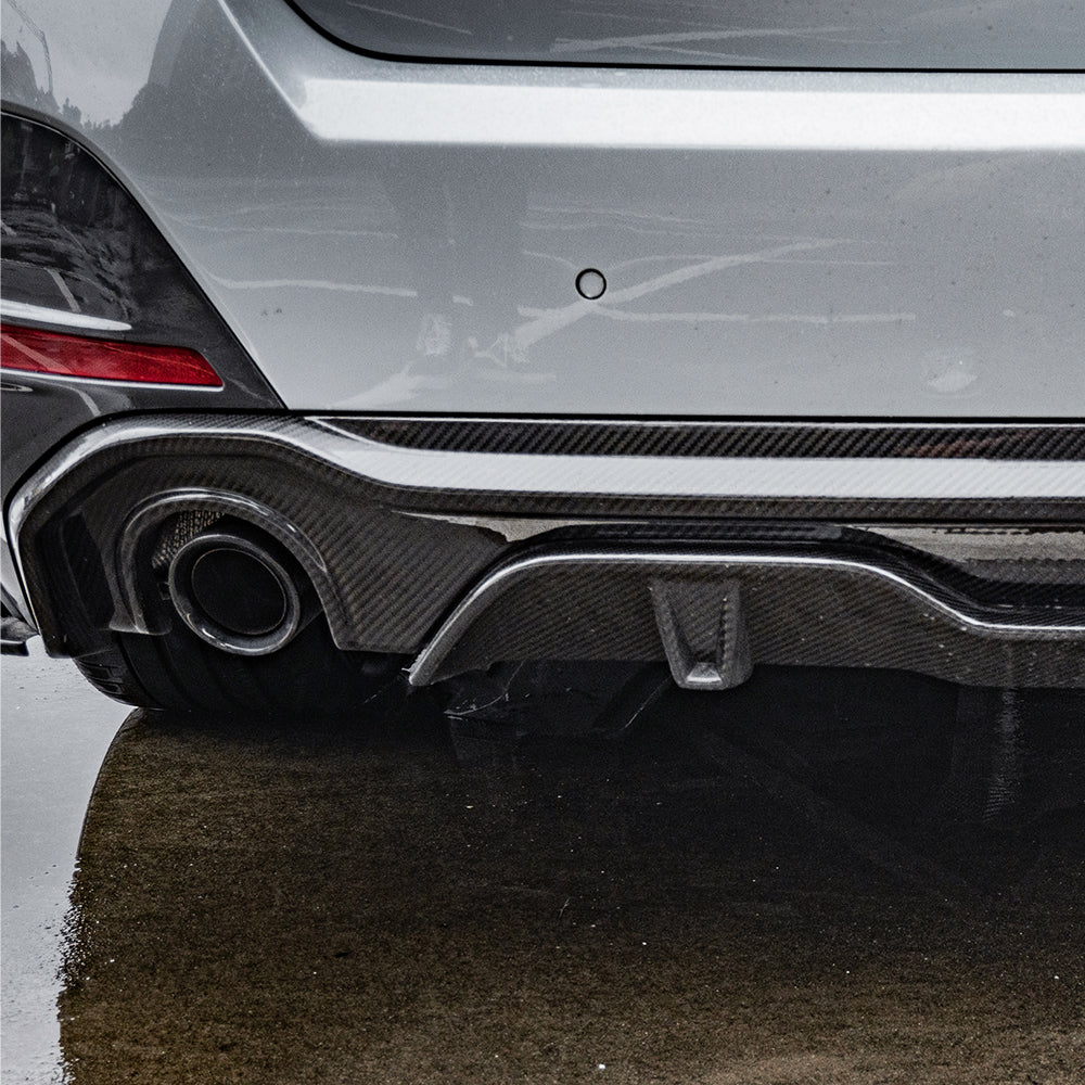 Tip Diffuser SOOQOO BMW 4-Series G26 Carbon Fiber Single Tip Rear Diffuser – CarGym