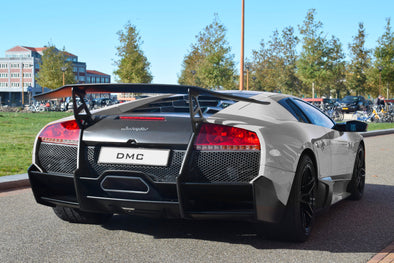 DMC Lamborghini Murcielago: Super Veloce (SV): Forged Aluminum Exhaust End-Tip / Tail Pipe Trim: Fits the OEM Coupe & Roadster 580 LP640 and LP670 Manifold