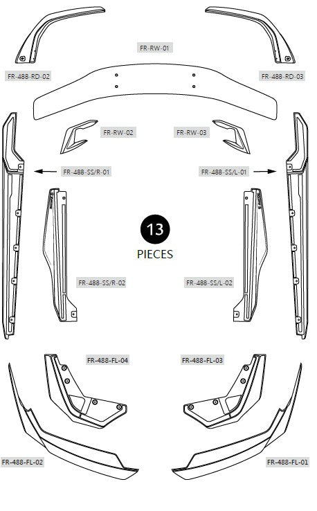 Zacoe x Ferrari 488 GTB Carbon Fiber ChiTu Body Kit