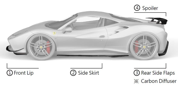 Zacoe x Ferrari 488 GTB Carbon Fiber ChiTu Body Kit