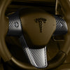 Carbonati USA Tesla Model 3 / Model Y Dry Carbon Fiber Steering Wheel Top Cap Covers