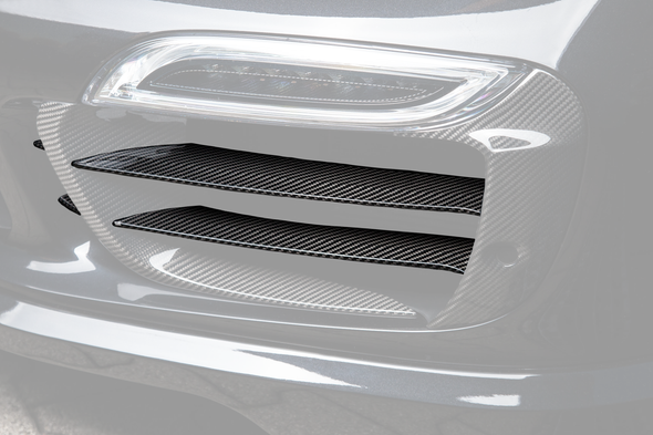 TECHART Carbon Grille Trim Bar, 'glossy' for Porsche 991.1 911 Turbo S up to MY16