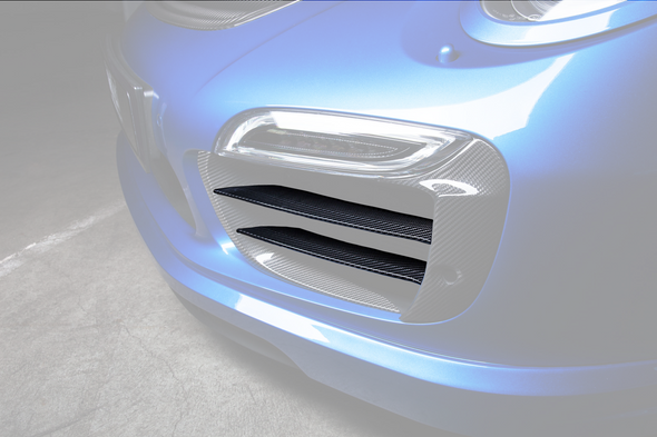 TECHART Carbon Grille Trim Bar, 'matte' for Porsche 991.1 Turbo S up to MY 16