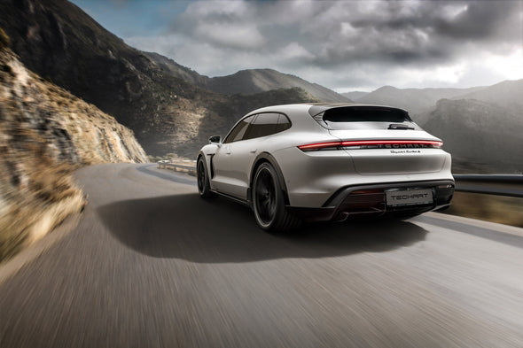 TECHART Carbon Diffusor Frame with Fins for Porsche 9J1 Taycan