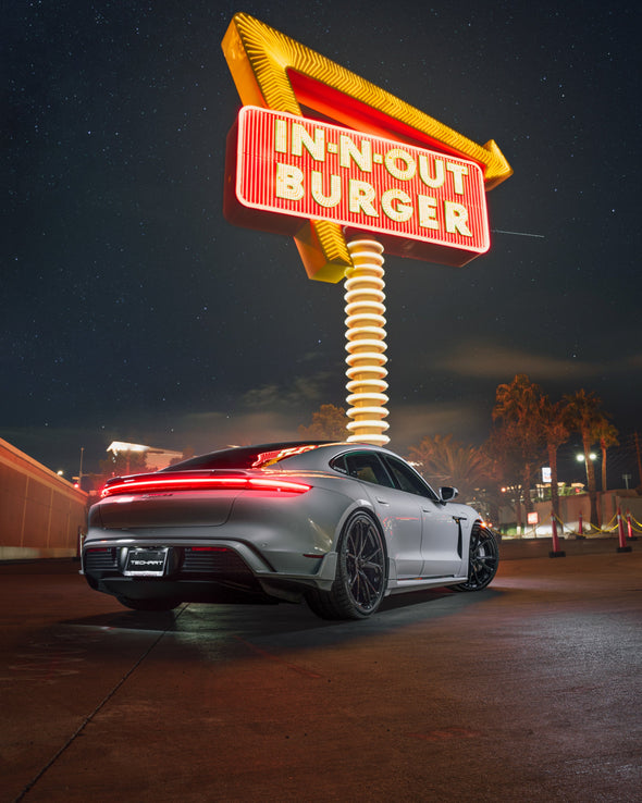 TECHART Carbon Diffusor Frame with Fins for Porsche 9J1 Taycan