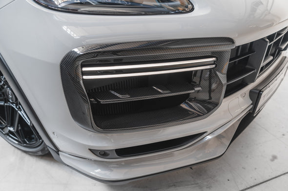 TECHART Carbon Air Intake Frames for Porsche E3.1 Cayenne Turbo GT 2018-2023