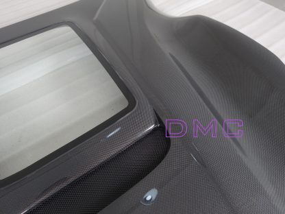 DMC Ferrari F12 Berlinetta TRS Forged Carbon Fiber Front Hood with Glass Window replaces the OEM Bonnet fits Coupe, Spyder Aperta & TDF
