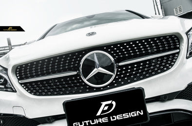 Future Design Diamond Star Pattern Front Grille for Mercedes-Benz CLA W117