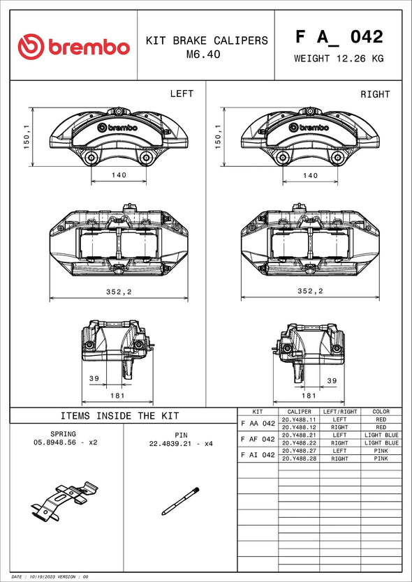 Brembo X-Style 6 POT Caliper Big Brake Upgrade Kit