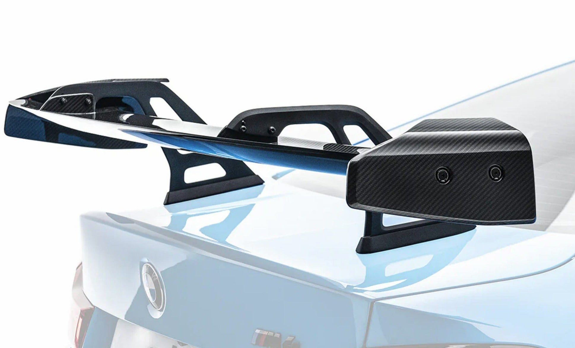 BMW M2 / M3 / M4 Dry Carbon Fiber AT-R1 Swan Neck Rear Wing Spoiler ...