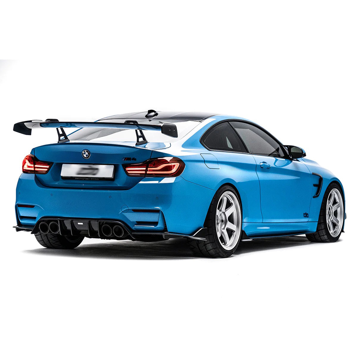 BMW M2 / M3 / M4 Dry Carbon Fiber AT-R1 Swan Neck Rear Wing Spoiler ...