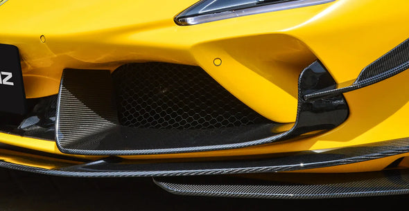 PAKTECHZ Carbon Fiber Front Lip Splitters for Ferrari F8 Tributo / Spider