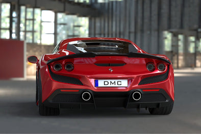 DMC Ferrari F8 Carbon Fiber Rear Diffuser fits the OEM Tributo Coupe & Spider