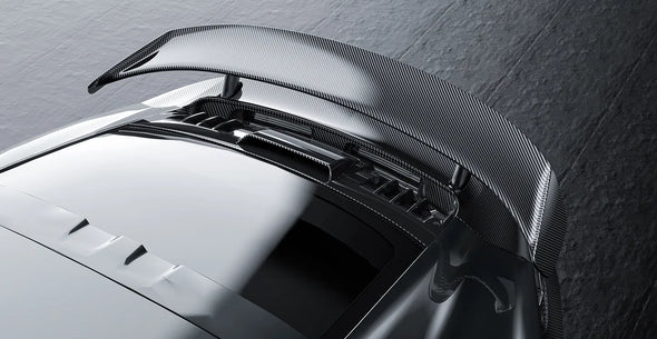 Paktechz Dry Carbon Fiber Rear Engine Cover for Porsche 911 992 Turbo S 2019+