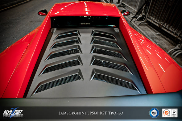 Revozport Super Trofeo Dry Carbon Fiber Engine Cover for Lamborghini Gallardo / LP560 / LP570 / Superleggera