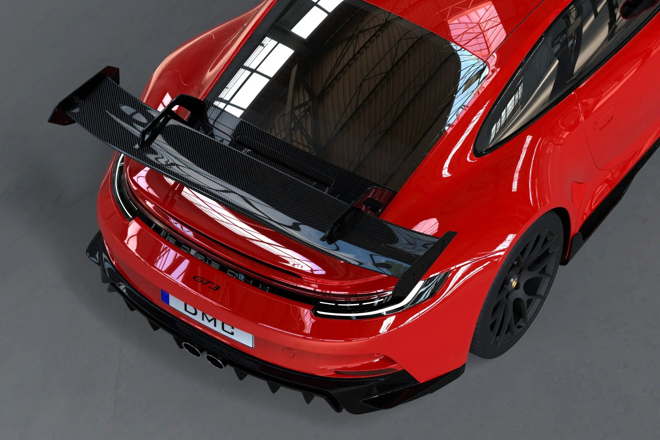 Gt3 Rear Wing DMC Porsche 992 GT3 Cup: Carbon Fiber Rear Wing: Big Spoiler Replaceme ...