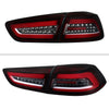 Mitsubishi 2008-2017 Lancer / 2008-2015 Lancer EVO X Sedan Red Bar LED Tail Lights (Black Housing/Red Lens)