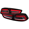 Mitsubishi 2008-2017 Lancer / 2008-2015 Lancer EVO X Sedan Red Bar LED Tail Lights (Black Housing/Red Lens)