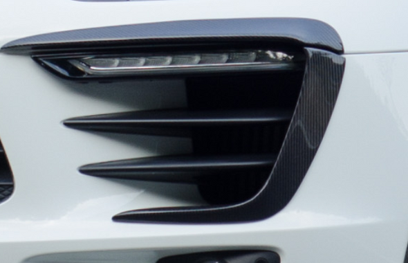 CMST Carbon Fiber Front Bumper Upper Valences for Porsche Macan / Macan S 2014-2017