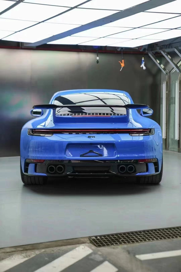 Sport Design Style Carbon Fiber Rear Wing Spoiler for the Porsche 911 992 Carrera & Cabriolet