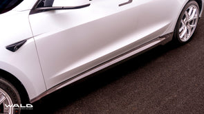 WALD Dry Carbon Fiber Side Skirts for Tesla Model 3 Highland 2023+