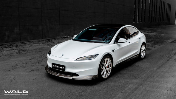 WALD Dry Carbon Fiber Front Lip Spoiler for Tesla Model 3 Highland 2023+