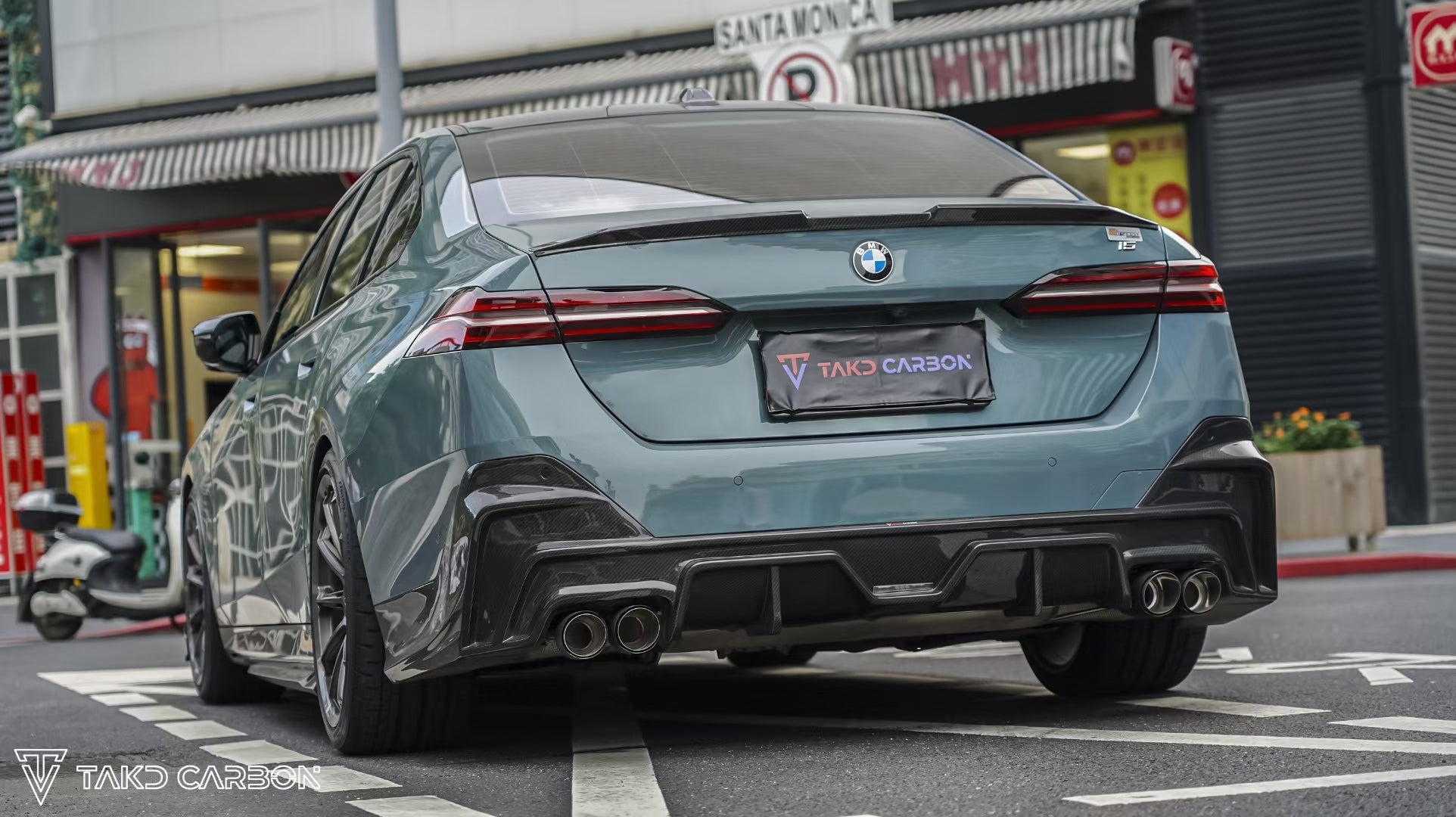 TAKD CARBON Dry Carbon Fiber Rear Diffuser for BMW 5-Series G60 2023 ...
