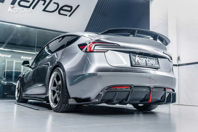 KARBEL Dry Carbon Fiber Rear Wing Spoiler for Tesla Model 3 Highland 2023+