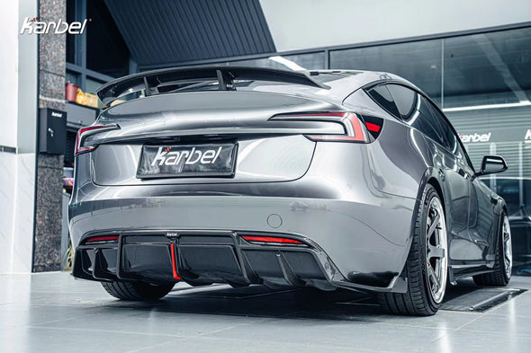 KARBEL Dry Carbon Fiber Rear Diffuser for Tesla Model 3 Highland 2023+