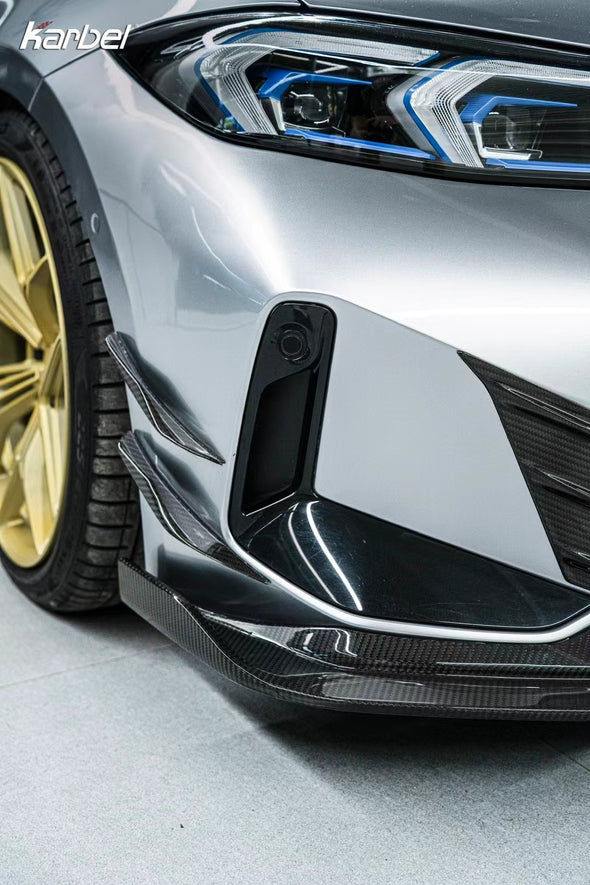 KARBEL CARBON Dry Carbon Fiber Front Bumper Canards for BMW 3-Series G20 LCI 2022+