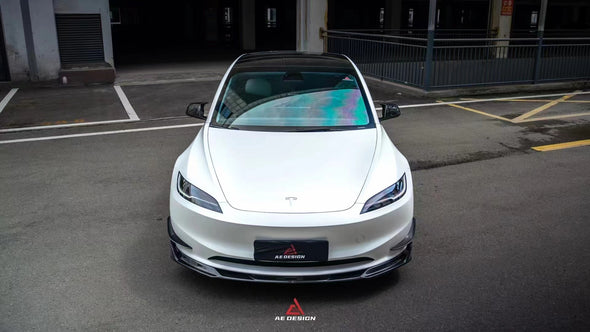 Armor Extend Carbon Fiber Front Lip Spoiler Tesla Model 3 2023+