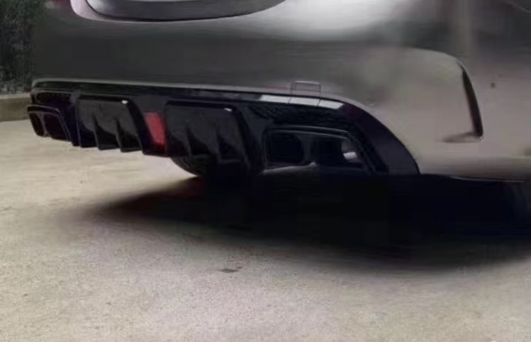 Brabus Style Carbon Fiber Rear Diffuser for Mercedes-Benz C-Class W205 ...