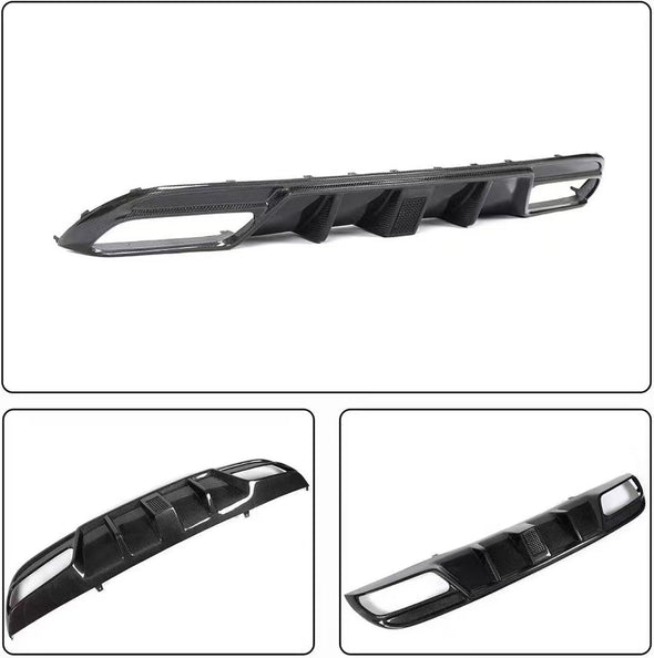 CarGym Carbon Fiber Rear Diffuser for Mercedes-Benz C-Class W205 AMG