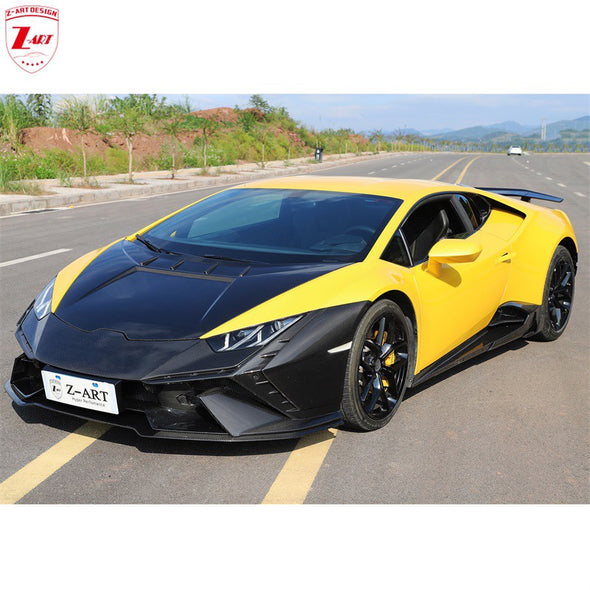 Z-Art Dry Carbon Fiber Lamborghini Huracan LP580 / LP610 / EVO - Tecnica Conversion Body Kit