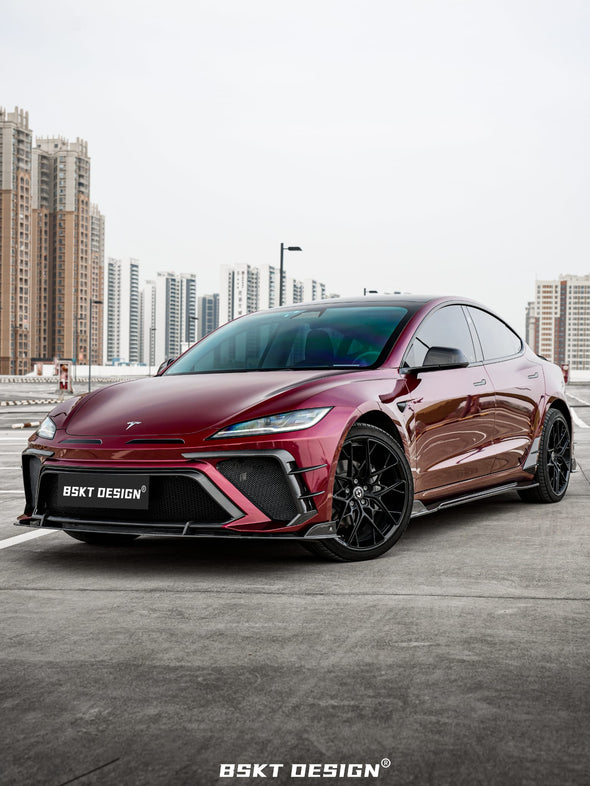 BKST Design Carbon Fiber Full Aero Body Kit for Tesla Model 3 Highland 2023+