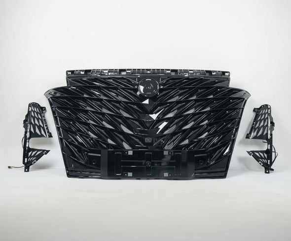Denza D9 Galaxy Stars Gloss Black Front Grill w/ Daytime Running Light Set