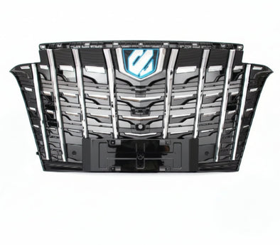 Denza D9 Alphard Style Silver & Black Front Grill Set