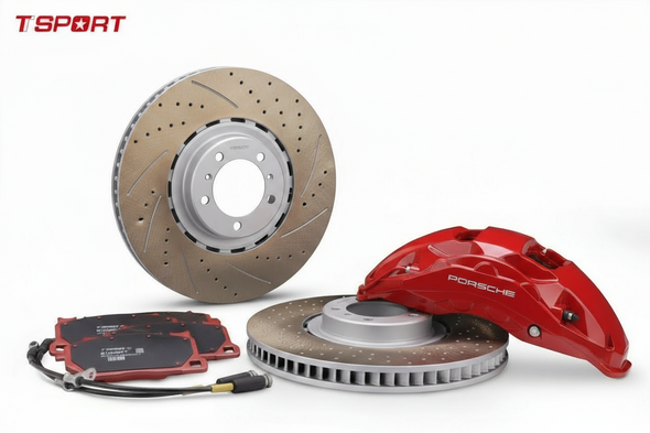 Porsche Front 10 POT & Rear 4 POT Complete Big Brake Retrofit Kit for Cayenne / Panamera / Taycan