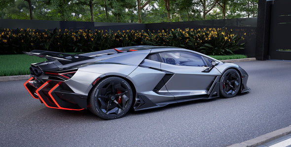 Duke Dynamics Dry Carbon Fiber Aero Body Kit Package for Lamborghini Revuelto LB744 Coupe & Roadster