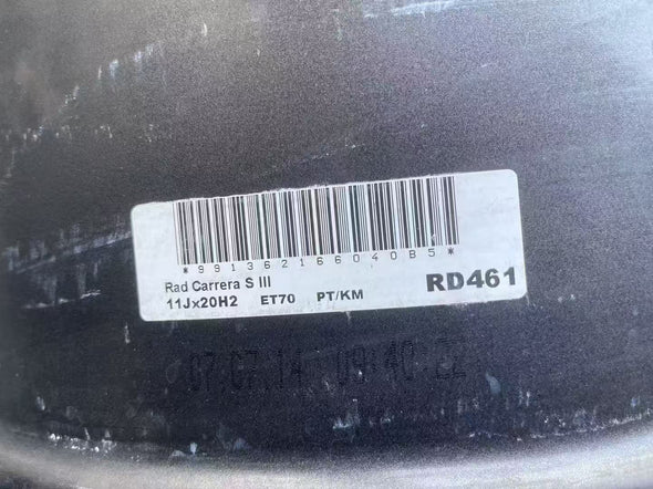 (Demo Car Wheels) 20” Porsche 991 Carrera S III Platinum Satin Matt OE Wheels