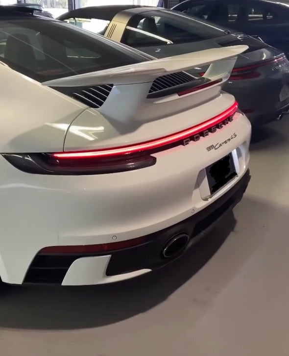 Sport Design Style Carbon Fiber Rear Wing Spoiler for the Porsche 911 992 Carrera & Cabriolet