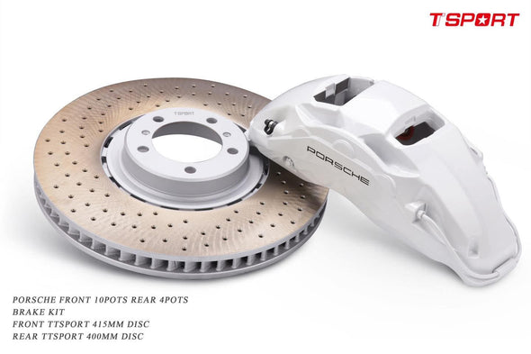 Porsche Front 10 POT & Rear 4 POT Complete Big Brake Retrofit Kit for Cayenne / Panamera / Taycan