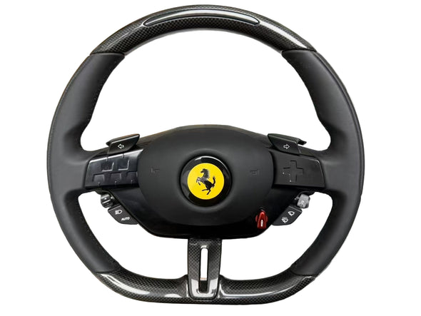 Ferrari Purosangue Leather & Carbon Fiber LED Steering Wheel