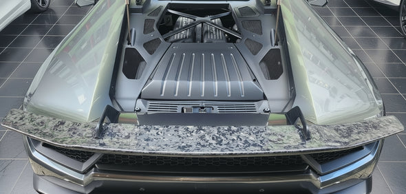 Lamborghini Huracan Verona Edizione Dry Carbon Fiber Swan Neck Rear Wing Spoiler w/ Stands