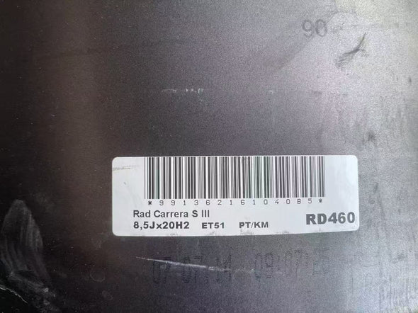(Demo Car Wheels) 20” Porsche 991 Carrera S III Platinum Satin Matt OE Wheels