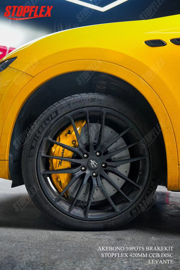 Akebono 10 POT x StopFlex Carbon Ceramic Disc Front Brake Kit for Maserati Levante