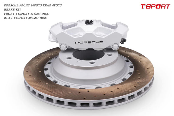Porsche Front 10 POT & Rear 4 POT Complete Big Brake Retrofit Kit for Cayenne / Panamera / Taycan