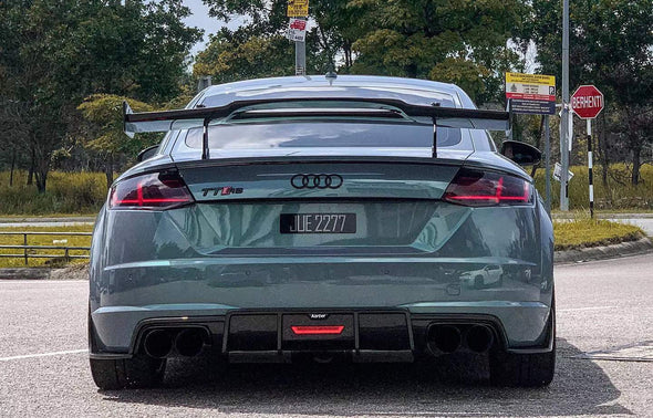 Karbel Carbon Dry Carbon Fiber Rear Diffuser 3 Pcs for Audi MK3 TTS & TT S-Line 2015-2019